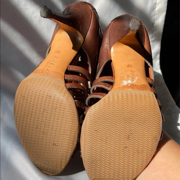GIVENCHY Brown Leather Sandals size 7 - Picture 3 of 10